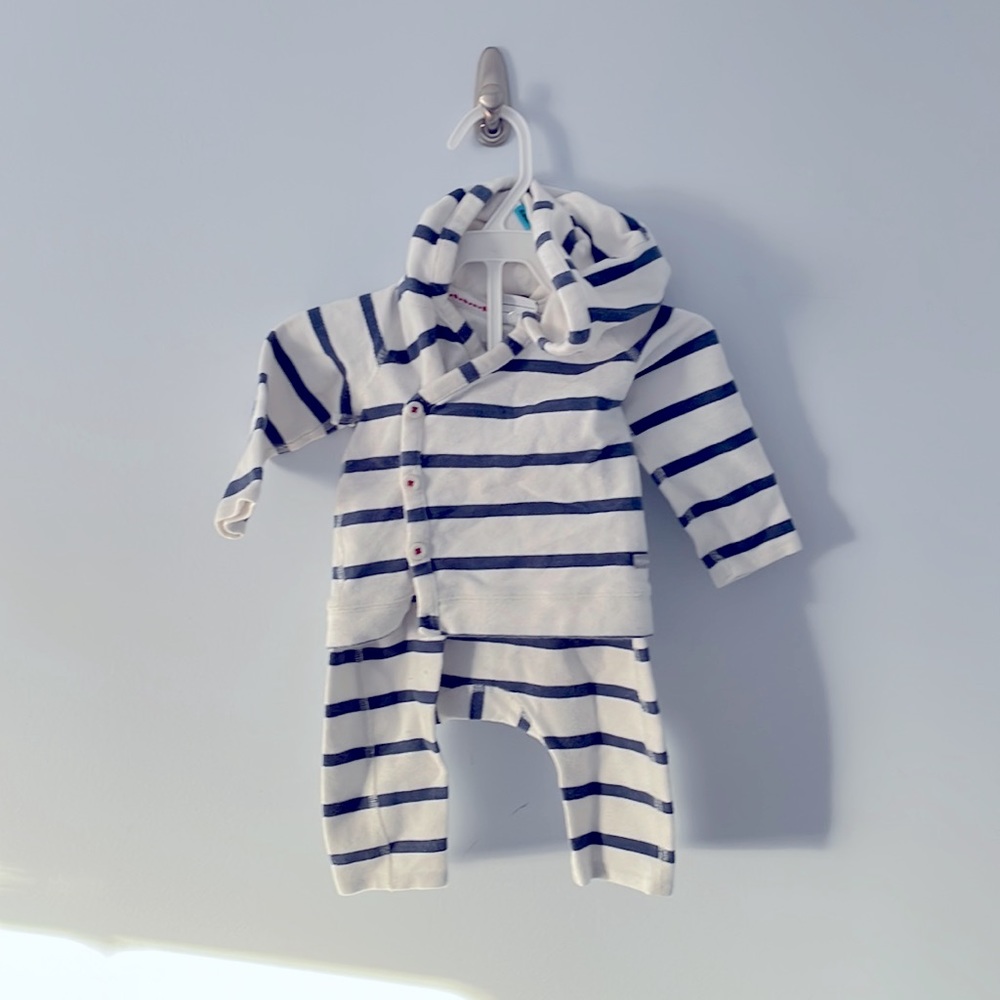 Polarn Pyret 2-piece cotton jumpsuit 3-6M